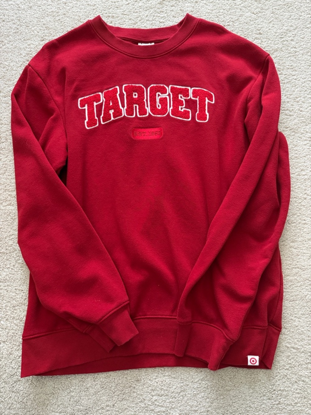 Target Red Crewneck Sweatshirt with White Accent Logo
